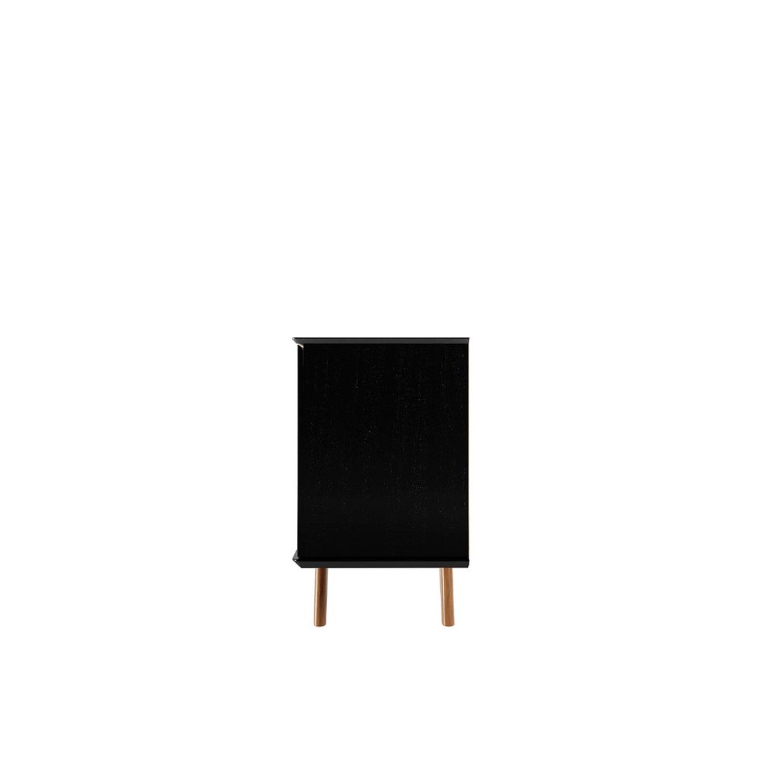Manhattan Comfort Tudor 53" Sideboard With 4 Shelves In Black & Maple Cream