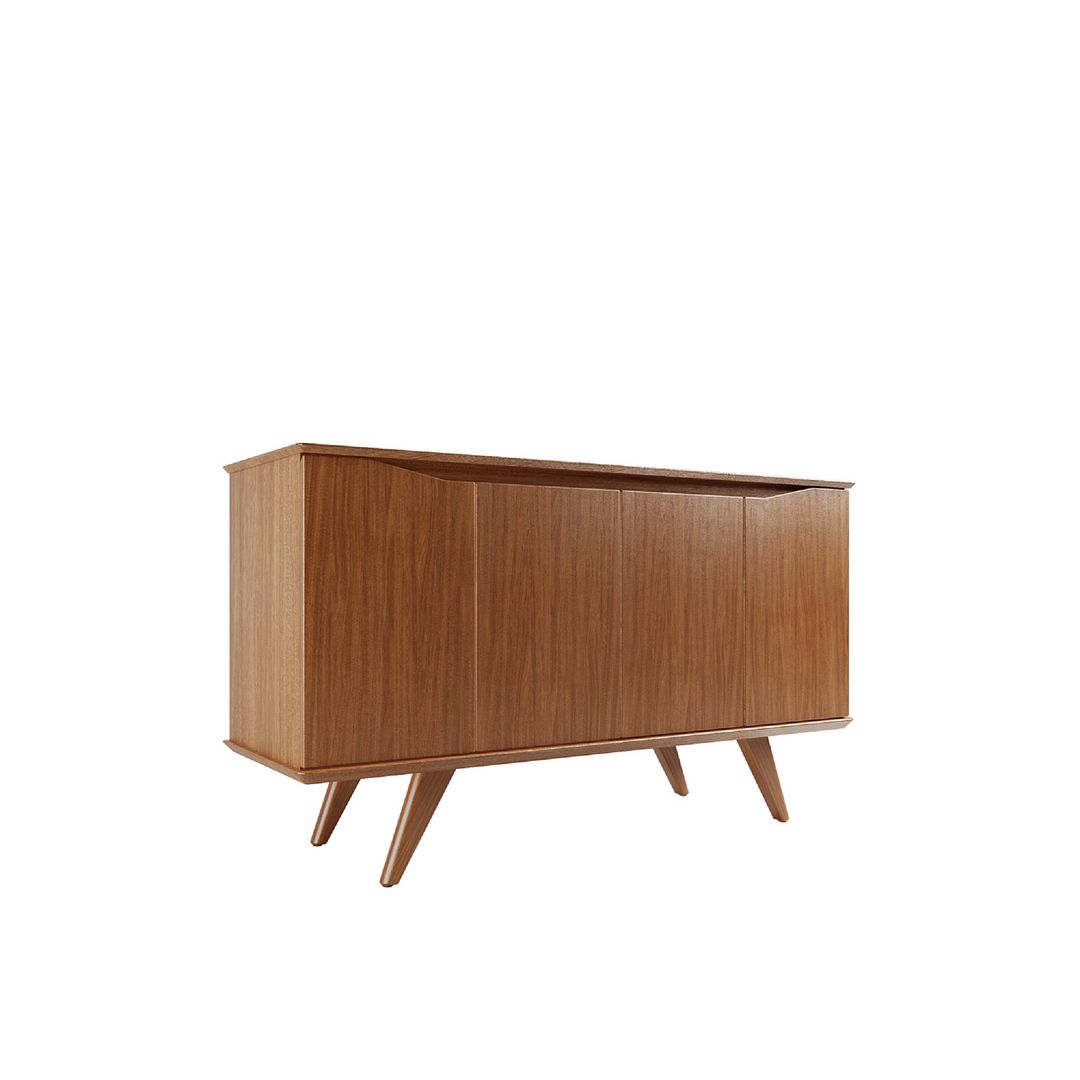 Manhattan Comfort Tudor 53" Sideboard With 4 Shelves In Maple Cream