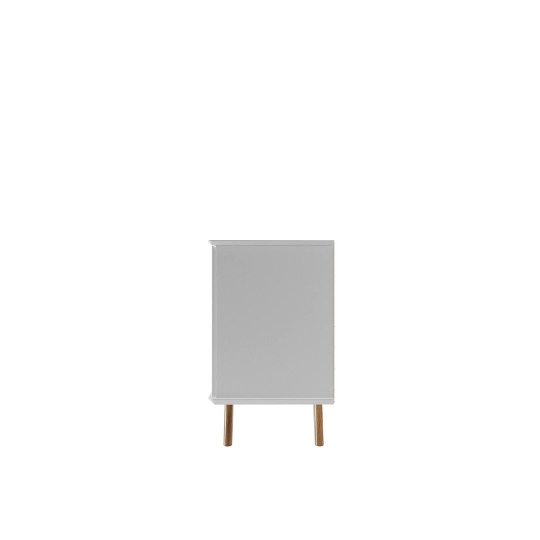 Manhattan Comfort Tudor 53" Sideboard With 4 Shelves In White Matte & Maple Cream