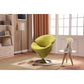 Manhattan Comfort Tulip Green & Polished Chrome Velvet Swivel Accent Chair