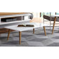 Manhattan Comfort Utopia 18" High Rectangle Coffee Table With Splayed Legs In White Gloss