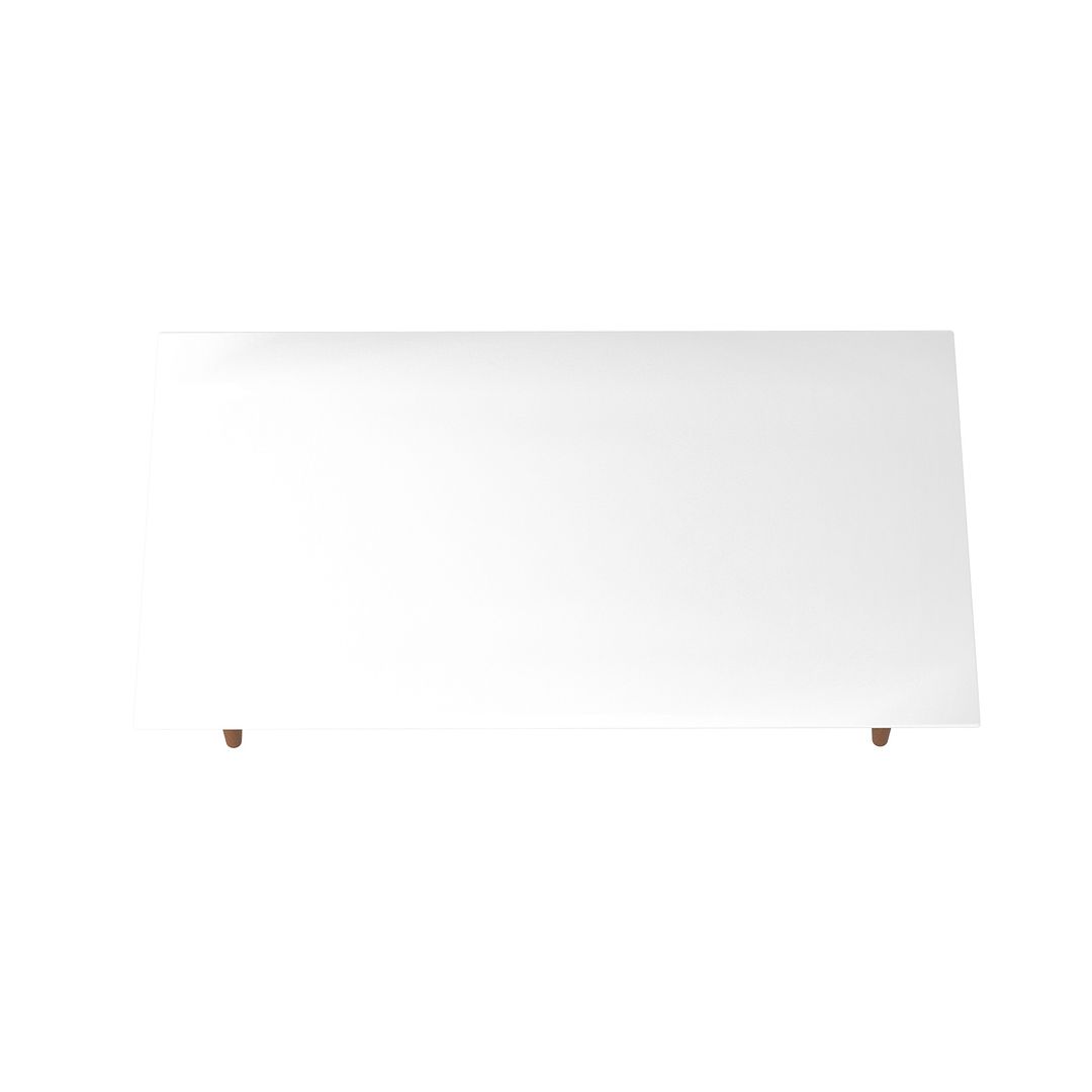 Manhattan Comfort Utopia 18" High Rectangle Coffee Table With Splayed Legs In White Gloss