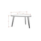Manhattan Comfort Utopia 18" High Triangle Coffee Table With Splayed Legs In Off White & Maple Cream