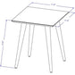Manhattan Comfort Utopia 20" High Square End Table With Splayed Wooden Legs In Off White & Maple Cream
