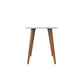 Manhattan Comfort Utopia 20" High Square End Table With Splayed Wooden Legs In White Gloss