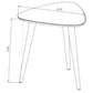Manhattan Comfort Utopia 20" High Triangle End Table With Splayed Wooden Legs In White Gloss