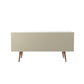Manhattan Comfort Utopia Wide Dresser Cabinet In White Gloss & Maple Cream