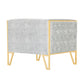 Manhattan Comfort Vector Gray & Gold Velvet Accent Chair