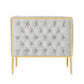 Manhattan Comfort Vector Gray & Gold Velvet Accent Chair