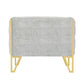 Manhattan Comfort Vector Gray & Gold Velvet Accent Chair