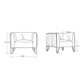 Manhattan Comfort Vector Gray & Gold Velvet Accent Chair