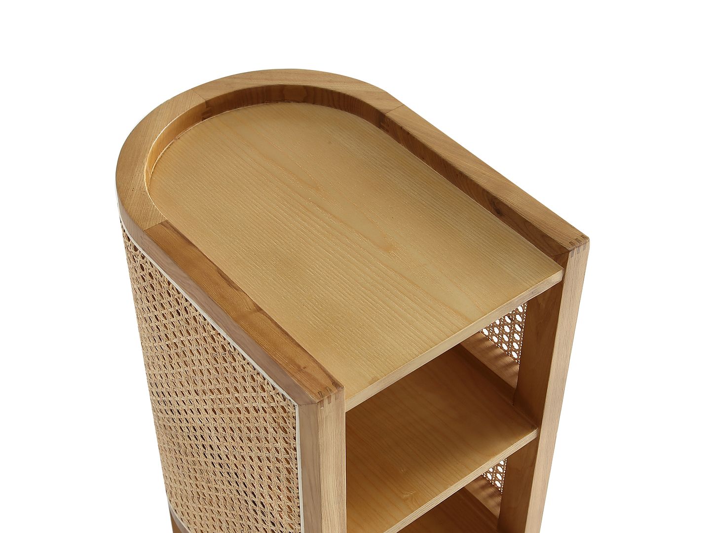 Manhattan Comfort Versailles 2-Piece Nature & Natural Cane End Table