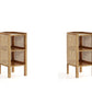 Manhattan Comfort Versailles 2-Piece Nature & Natural Cane End Table