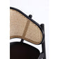 Manhattan Comfort Versailles Armchair In Black & Natural Cane