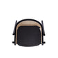Manhattan Comfort Versailles Armchair In Black & Natural Cane