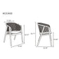 Manhattan Comfort Versailles Armchair In Black & Natural Cane