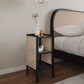 Manhattan Comfort Versailles Black & Natural Cane End Table
