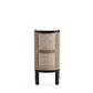 Manhattan Comfort Versailles Black & Natural Cane End Table