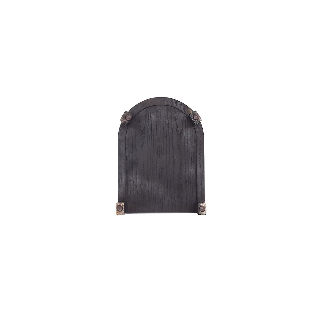 Manhattan Comfort Versailles Black & Natural Cane End Table