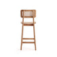 Manhattan Comfort Versailles Counter Stool In Nature Cane