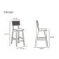 Manhattan Comfort Versailles Nature Cane Counter Stool In A Set Of 2