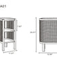Manhattan Comfort Versailles Nature & Natural Cane End Table