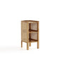 Manhattan Comfort Versailles Nature & Natural Cane End Table