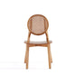 Manhattan Comfort Versailles Round Nature Cane Dining Chairs In A Set Of 2