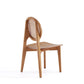 Manhattan Comfort Versailles Round Nature Cane Dining Chairs In A Set Of 2
