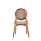Manhattan Comfort Versailles Round Nature Cane Dining Chairs In A Set Of 4