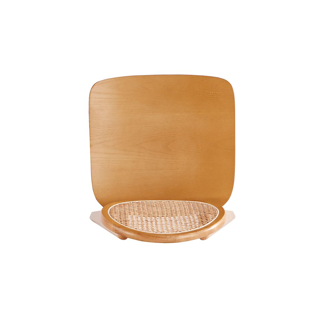 Manhattan Comfort Versailles Round Nature Cane Dining Chairs In A Set Of 4