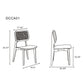 Manhattan Comfort Versailles Square Black & Natural Cane Dining Chairs In A Set Of 4