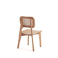 Manhattan Comfort Versailles Square Nature Cane Dining Chairs In A Set Of 2
