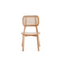 Manhattan Comfort Versailles Square Nature Cane Dining Chairs In A Set Of 2