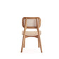 Manhattan Comfort Versailles Square Nature Cane Dining Chairs In A Set Of 2