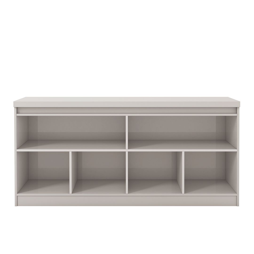 Manhattan Comfort Viennese 63" 6-Shelf Buffet Cabinet With Mirrors In Off White