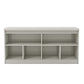 Manhattan Comfort Viennese 63" Sideboard With 6 Shelves In Cinnamon & Off White