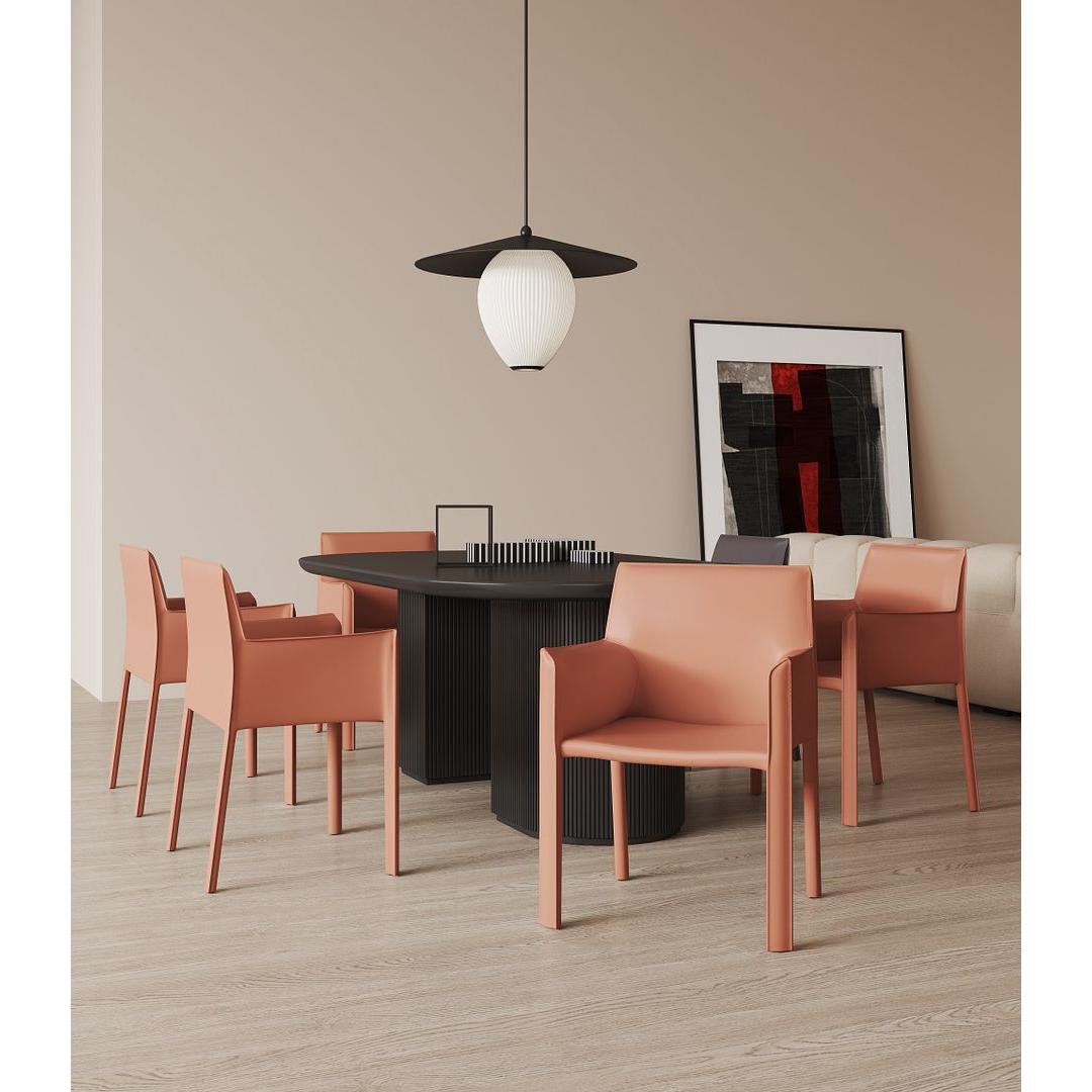 Manhattan Comfort Vogue Clay Faux Leather Arm Chair