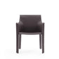 Manhattan Comfort Vogue Gray Faux Leather Arm Chair