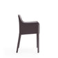 Manhattan Comfort Vogue Gray Faux Leather Arm Chair