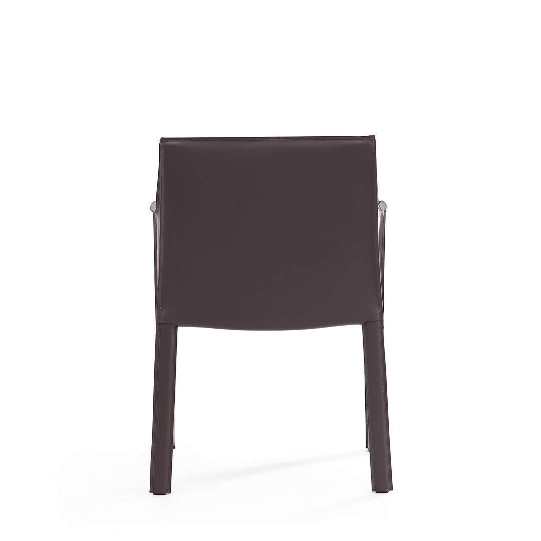 Manhattan Comfort Vogue Gray Faux Leather Arm Chair