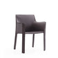 Manhattan Comfort Vogue Gray Faux Leather Arm Chair