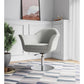 Manhattan Comfort Voyager Barley & Brushed Metal Woven Swivel Adjustable Accent Chair
