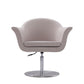 Manhattan Comfort Voyager Barley & Brushed Metal Woven Swivel Adjustable Accent Chair