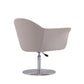 Manhattan Comfort Voyager Barley & Brushed Metal Woven Swivel Adjustable Accent Chair