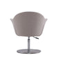 Manhattan Comfort Voyager Barley & Brushed Metal Woven Swivel Adjustable Accent Chair