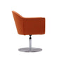 Manhattan Comfort Voyager Orange & Brushed Metal Woven Swivel Adjustable Accent Chair