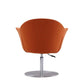 Manhattan Comfort Voyager Orange & Brushed Metal Woven Swivel Adjustable Accent Chair