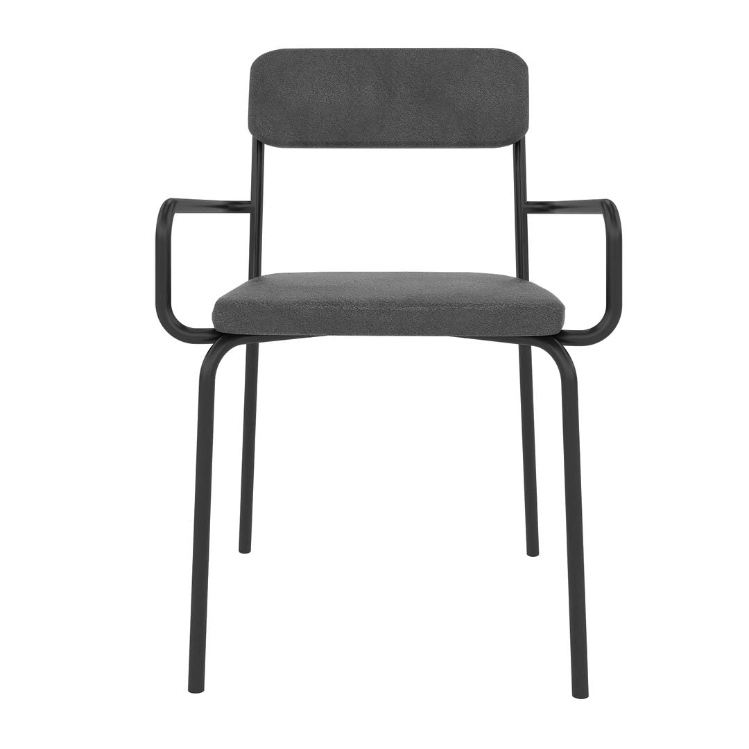 Manhattan Comfort Whythe PU Leather Dining Chair In Black