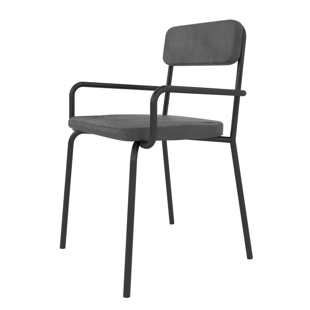 Manhattan Comfort Whythe PU Leather Dining Chair In Black